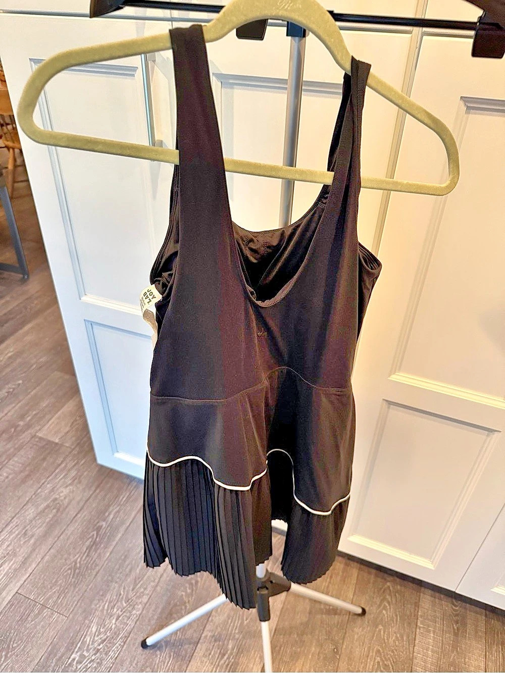 JOV Black Pleated Midi Dress NWT